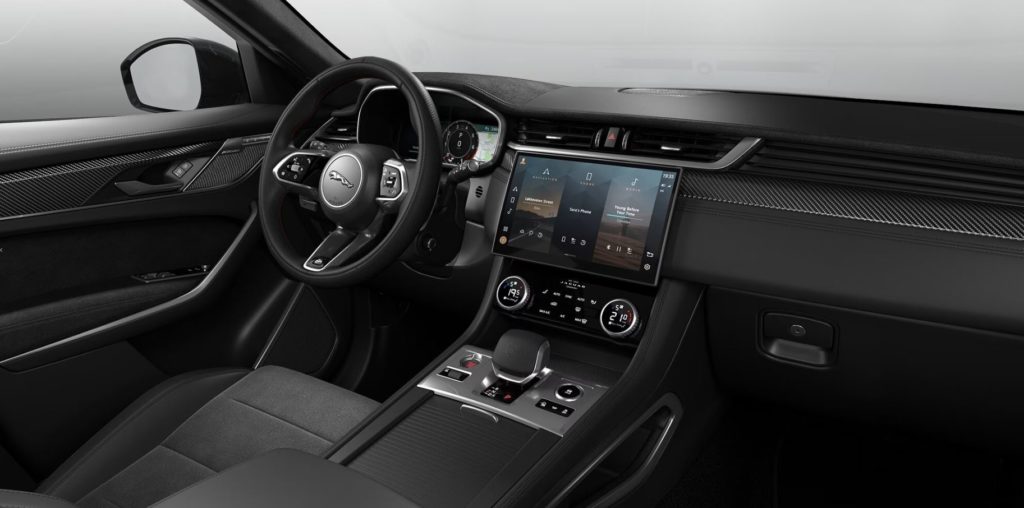 2024 jaguar f-pace interior dashboard carbon fibre