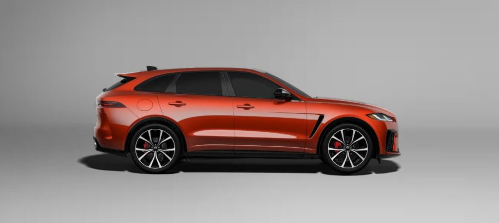 2024 jaguar f-pace sanguinello orange side