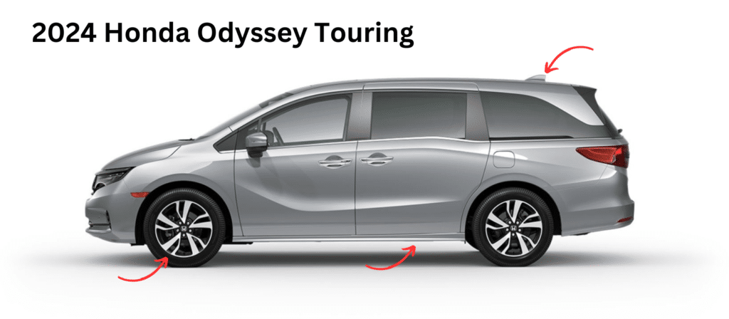 2024 Honda Odyssey Touring exterior side features