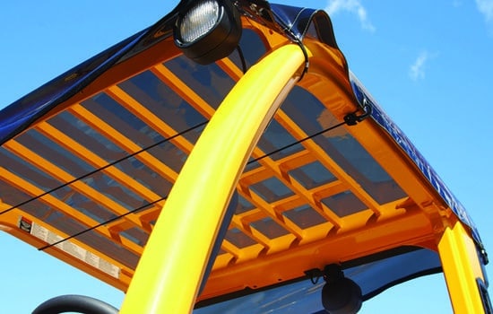 Solarcap Roof installed on outdoor forklift bottom view