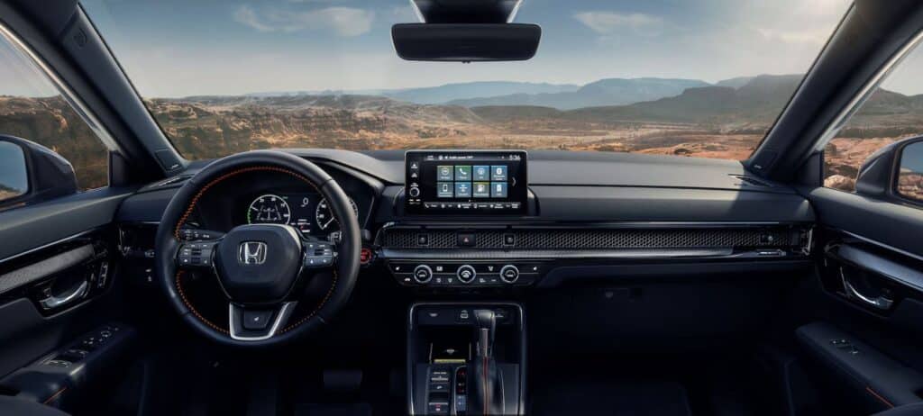 2025 honda crv sport touring hybrid interior dashboard