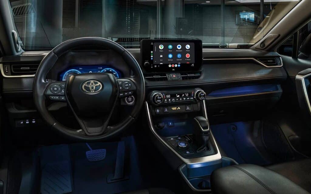 2025 toyota rav4 hybrid xse interior dashboard