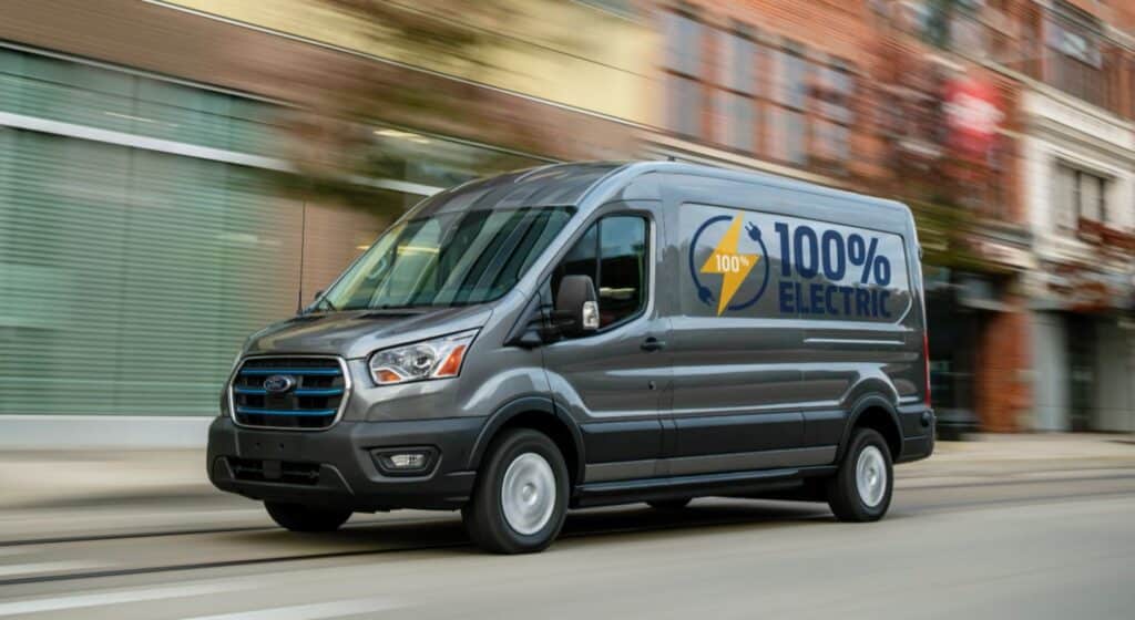 Ford e-transit commercial electric vehicle