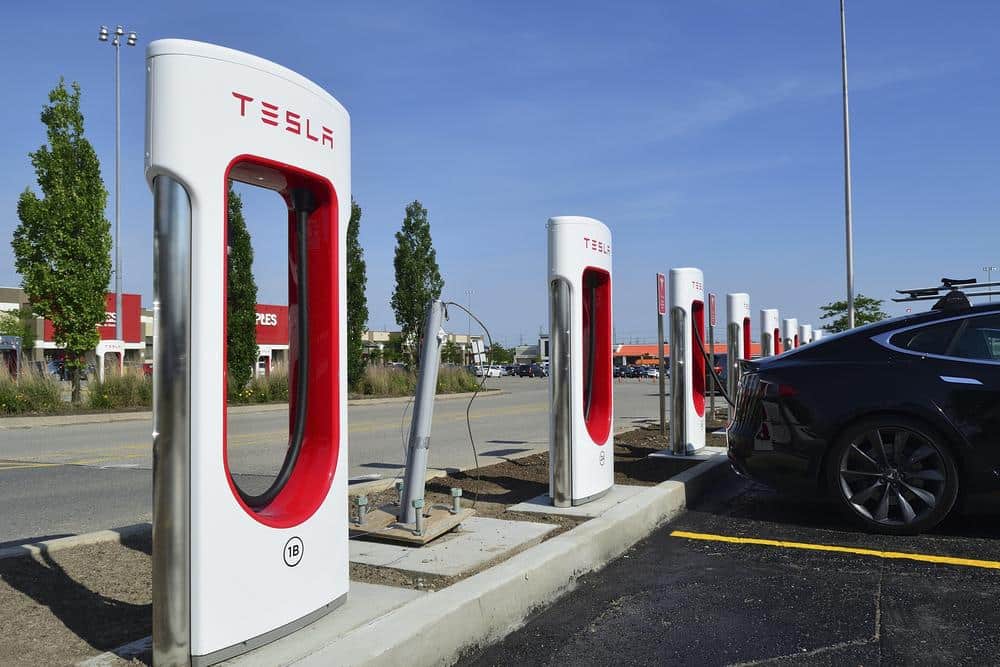 Tesla charging station